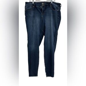 0221 Torrid Dark Wash Jeans Size 22XT | Stretch Denim Plus Size Tall Skinny Fit